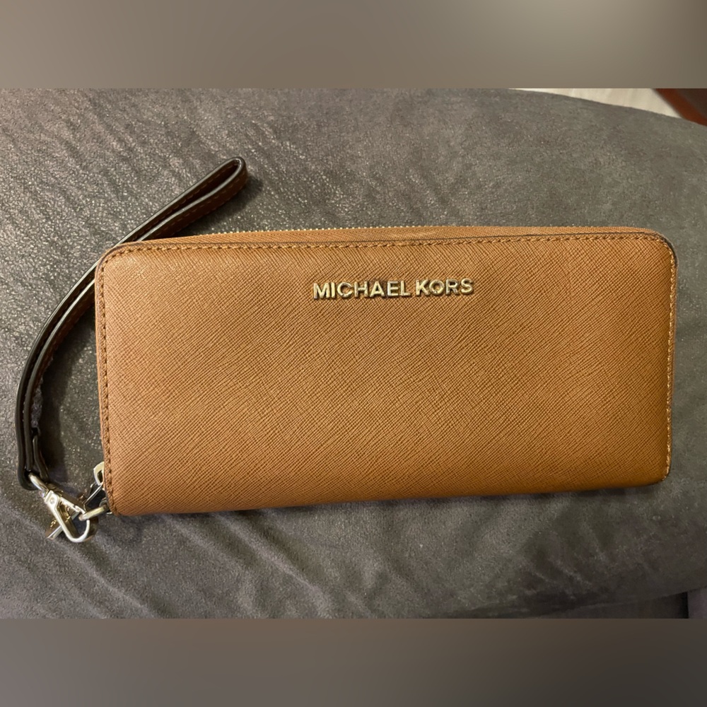 Michael Kors Tan Wristlet Wallet